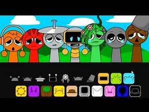 Sprunki Incredibox OC Mr Sun x Mr Fun Computer x Oren Funning Crying #sprunki
