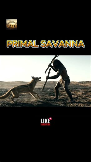 He Fought a Wild Predator for Burned Meat #primalsavanna #movie #prehistoricsurvival