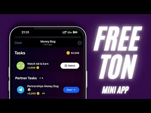 Earn Free TON Crypto by Watching Ads! Money Dog Telegram Bot Full Review!