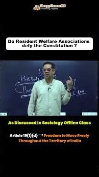 Do Resident Welfare Associations defy the Constitution ? | As Discussed in Sociology Offline Class