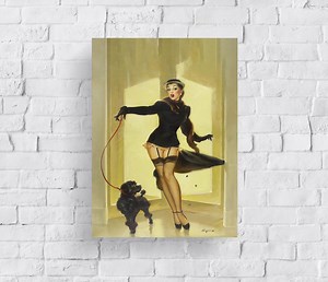 Gil Elvgren Poster - Vintage Blonde Girl - Green Wall Art - Vintage Wall Art - Quote Home Decor - Modern Art Print - Housewarming Gift - Etsy UK