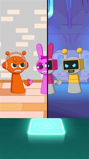 Oren and Bot Go to War! #tileshop #sprunki #shorts