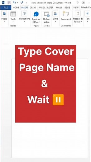 👌Create Cover Page in MS Word | How to Make Cover Page Design in MS Word | Front Page Design MS Word