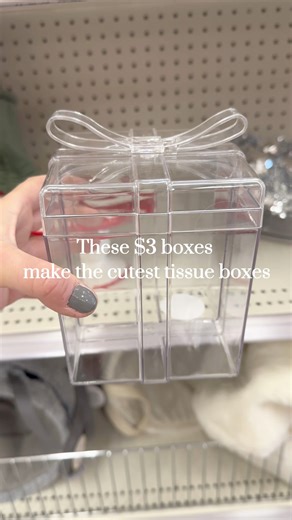 327K views · 935 reactions | DIY Tissue Box 蠟 These $3 acrylic boxes from the @targetdollarspot make the cutest tissue holders. These are such an easy way to add a little holiday cheer to your bathroom. #targetfinds #targetdollarspot #targetchristmas #christmas #christmas2025 #targetstyle #targetlife #newattarget #l#targetfinds #christmasdecorideas #tistheseasontobejolly | Simply Staged and Styled | Facebook