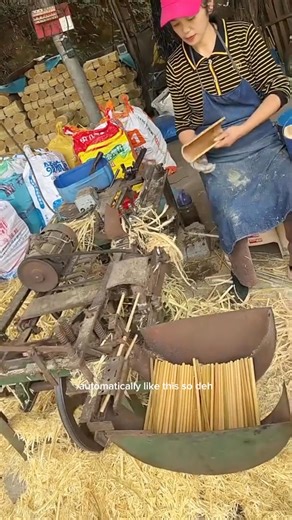 Automatic machine for making chopsticks #reels #reelsfb #fbpro #fyp #viral #makingof #diy #chopsticks #machine #reelsusa | Ita Paridawati