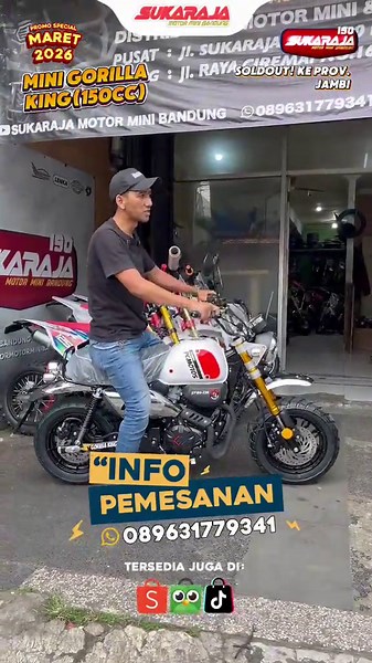 SUKARAJA MOTOR MINI BANDUNG 👇👇 MENYEDIAKAN ALLVARIANT MOTOR MINI DAN ATV 50CC SAMPAI 300CC WORKSHOP BANDUNG : JL.SUKARAJA 2 NO 190 PASTEUR ( DEKAT TOL PURBALEUNYI ) NO ADMIN : 089631779341 BIASAKAN VIDEO CALL SEBELUM BELANJA ONLINE !!!! PASTIKAN NO ADMIN HANYA DI ATAS COD : JAWA BARAT ' JABODETABEK DAN JAWA TENGAH AKUN MEDSOS KAMI IG: MOTORMINIBANDUNG FB: LUDIANTOROFADILLAHMOTORMINI YOUTUBE: MOTOR MINI BANDUNG #TOKOMOTORMINIINDONESIA #TOKOATVINDONESIA #SUKARAJAMOTORMINI #TOKOMOTORMINIBANDUNG #