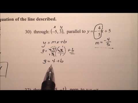 Writing Linear Equations of Parallel and Perpendicular Lines (Examples)