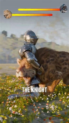 A Knight VS A Smilodon Populator 💀#smilodon #knight #prehistoric #animals #3d#science#extinct#shorts