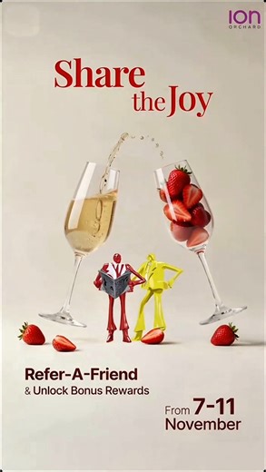 34K views · 135 reactions | No gatekeeping here — something exciting’s coming this weekend from 7–11 November! Share your referral code or link with your friends on the ION Orchard mobile app and earn bonus rewards together. Discover now: https://m.ionorchard.com/ul/tYVxEue4b1LI | ION Orchard | Facebook