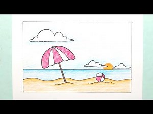 Drawing Summer Season Easy and Beautiful