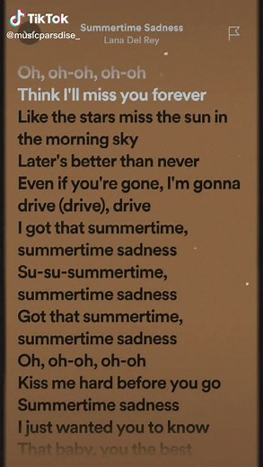 Summertime Sadness Nightcore | Lyrics Videos for Sad Song Lovers