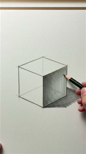 Easy 3D Cube Drawing Step by Step | Simple Cube Drawing for Beginners 🧊