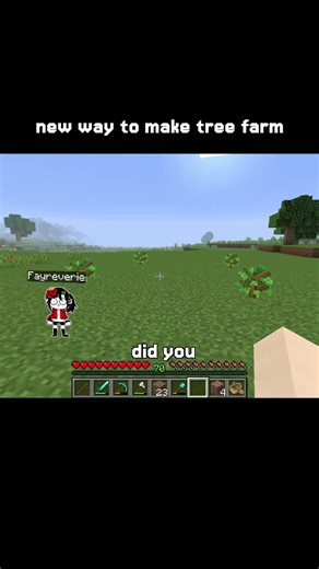 new efficient tree farm method #minecraft
