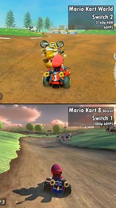 235K views · 762 reactions | Mario Kart World (Switch 2) vs. Mario Kart 8 Deluxe (Switch 1) Comparison Side by Side#NintendoSwitch2 #MarioKartWorld | Open Surprise | Facebook