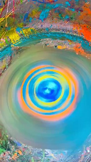 Making a spin art piece #makeamess #spinart #follow #artist #fyp #art #foryoupage #painting #spin #color