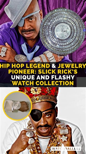 Watchballers | Exploring Watch Culture In Pop Culture on Instagram: "Hip hop legend Slick Rick, a true pioneer in the world of hip-hop fashion and jewelry, recently showcased his incredible collection in GQ. Rising to fame in the mid-1980s with hits like “The Show” and “La Di Da Di,” Slick Rick’s style is as iconic as his music. His staple Rolex, adorned with multiple diamond bezels that resemble a satellite, is a testament to his unique taste and influence in hip-hop culture. What do you think 