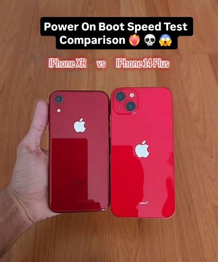🔥 iPhone XR vs iPhone 14 Plus Power On Boot Speed Test Comparison | Old vs New – Shocking 😱⚡#shorts