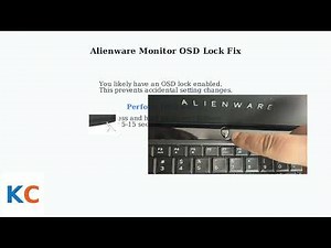 How to Fix Alienware Monitor Menu Button Not Working – OSD Lock/Reset