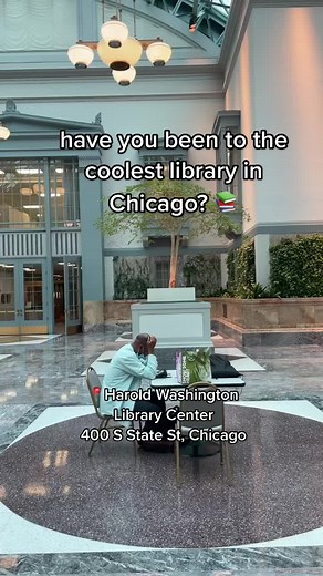 have you been to the Harold Washington library downtown Chicago? great spot to study!📚 #library #chicago #studytok #librarytiktok #aesthetic