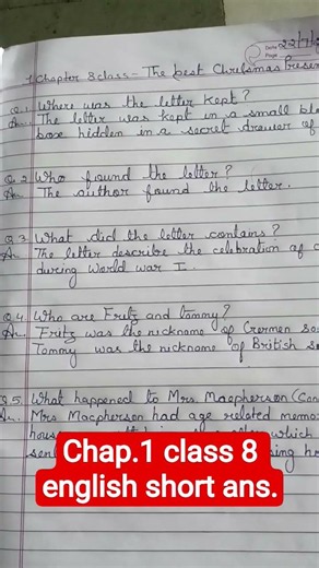 ncert class 8th chapter 1 english🙄 short answer type #ytshorts #english #chapter1 #rbse #ncert