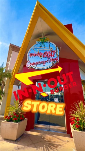 Mario Velandia on Instagram: "This is NOT an In N Out restaurant. This is where the obsession begins 🍔🔥 Welcome to the In N Out Company Store the only place in the world where you can shop official In N Out merch. We’re talking tees, hoodies, hats, collectibles, and limited edition pieces you won’t find anywhere else. It’s basically Disneyland for In N Out fans. And the best part? Just one block away, there’s an exact replica of the very first In N Out ever opened. Burgers, history, and iconic