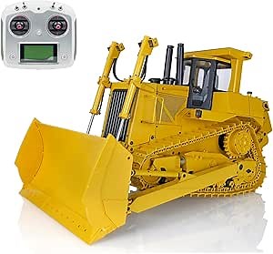 JDM 1/14 Metal Hydraulic RC Bulldozer JDM-98 DXR2 I6S Radio Sound Pump Esc Motor RC Heavy Equipment