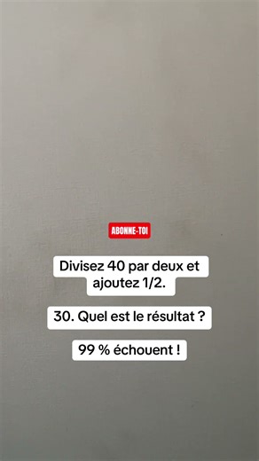 Diviser 40 et trouve la réponse