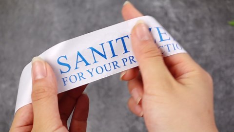 Affrolling 3000 Pcs Sanitized Toilet Seat Strip Paper 16-1/2" Wide x 1-1/2" Toilet Seat Bands Stickers Strips Hotel Essentials Sanitized Blue and White Strips for Hotels Motels Hospitals