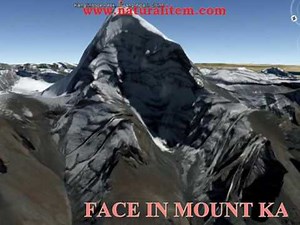 FACE IN MOUNT KAILASH FROM SATELLITE GOOGLE EARTH VIDEO