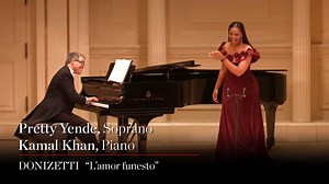 Watch soprano Pretty Yende and pianist Kamal Khan perform Donizetti's "L'amor funesto." | Carnegie Hall