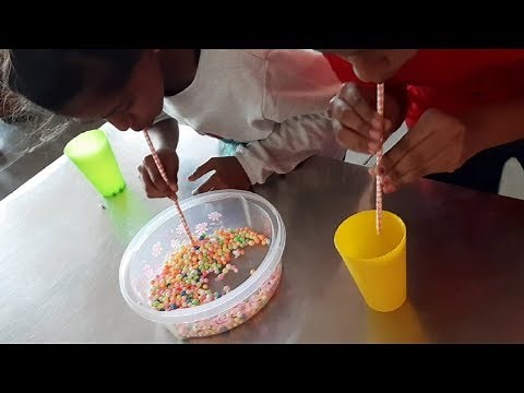 Kids straw games/Thermoocol balls with straw games/straw games/games/kids games