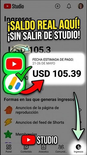 YouTube displays your AdSense payments in YouTube Studio #googleadsense #youtubestudio