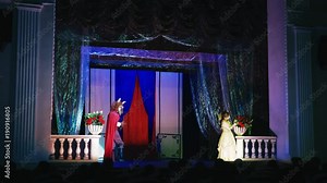 actors of the puppet theater - staging a fairy tale for young spectators