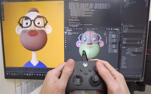 使用游戏手柄控制 Blender 里的角色，还可以这么玩！