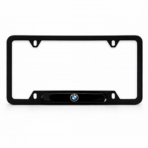 BMW License Plate Frame With Roundel Emblem | Matte Black Metal - Etsy
