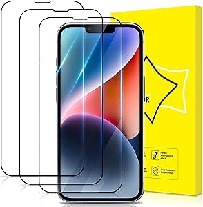 GiiYoon-3 PACK Screen Protector for iPhone 14/13/13 Pro Tempered Glass [HD Full Coverage] [Easy Installation] [Scratch Resistant] [9H Hardness] [Bubble Free] Protective Film