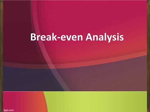 Engineering economy - Break even analysis