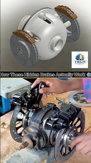 ⚙️ How These Hidden Brakes Actually Work | Disc Brake Engineering Explained #Shorts