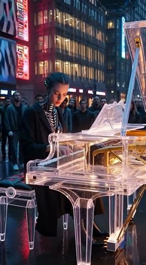 “Magical Floating Piano Player in Mid-Air!