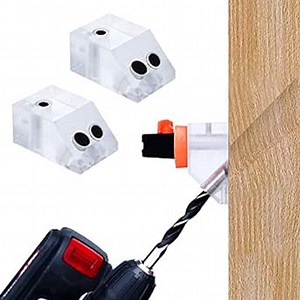 Muzata 30 45 90 Degree Multi-Angle Drill Guide Cable Railing Kit Stair Visible Drilling Template Drill Jig 4 Sizes for Straight Angle Corner Hole Lag Screw for Wood Post CT21, CT1 PG1