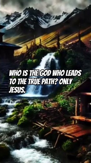 Who is the god who leads to the true path? Only jesus.