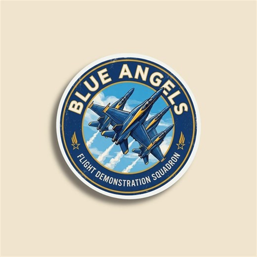 Blue Angels Sticker - Glossy Aviation Decal - Military Sticker - Etsy