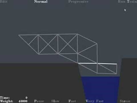 Bridge Building Game Level 15