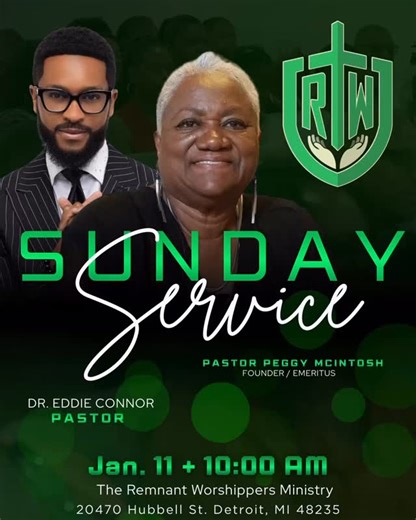 🔥🙌Our anointed and faithful Founder, Pastor Peggy McIntosh will be ministering an empowering word tomorrow at The Remnant! 🫵You don’t want to miss it! Tell somebody and bring somebody to our powerful word and worship experience! ⏰10:00 AM 📍20470 Hubbell St. #Detroit, MI 48235 | The Remnant Worshippers Ministry