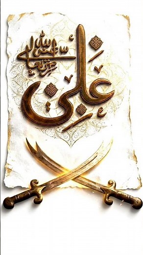 Drawing Hazrat Ali (AS) Name & Zulfiqar 🗡️✨#ali #arabiccalligraphy #yaali #calligraphy #ytshorts