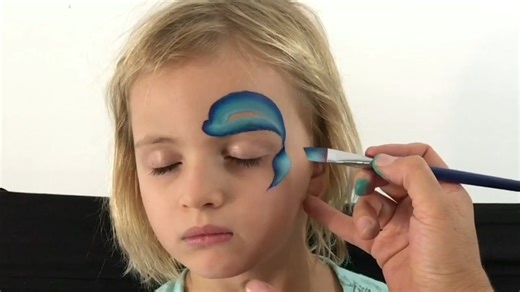 Dolphin Face Painting - How to Face Paint a Dolphin