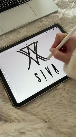 Create a Stunning Name Logo on iPad with Procreate and Apple Pencil #NameLogo #ProcreateArt
