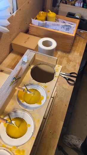 Creating Beautiful Beeswax Candles on a Chilly Day