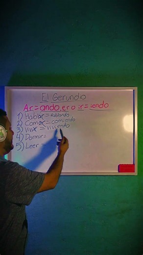 Clase de español, los gerundios