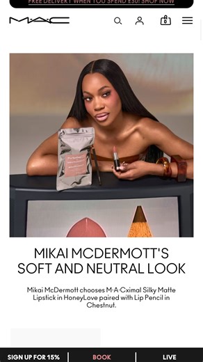 Mikai on Instagram: "i’ve got a collab with @maccosmeticsuki available now !! i’m almost in disbelief that i got the opportunity to work with a legacy brand like MAC - one of the first that catered to my skin tone - i used to wear my mums NC45 studio fix fluid 🥹 to working on @theofficialselfridges MAC counter in 2015 (i still have and use my old kit brushes!!) this feels like a dream. thank you for seeing me MAC and most of all, thank you for always believing in me 🤎 shop my lip